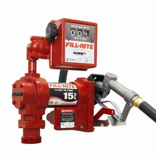 Bomba de DC de 12 voltios con manguera y pistola manual / 15 GPM