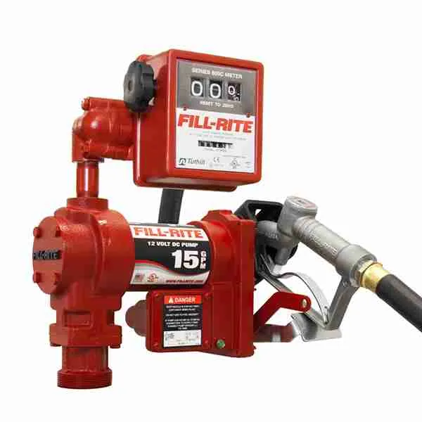 Bomba de DC de 12 voltios con manguera y pistola manual / 15 GPM