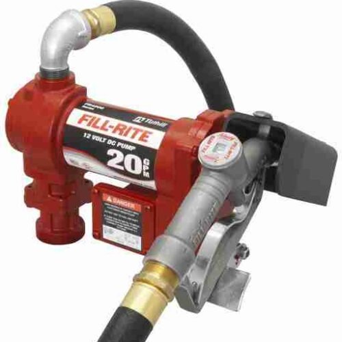 BOMBA COMBUSTIBLE DC DE 12V CON MANGUERA Y PISTOLA MANUAL, 15GPM
