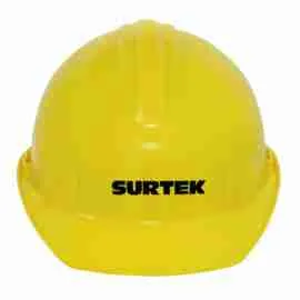 Casco de seguridad con ajuste de matraca amarillo