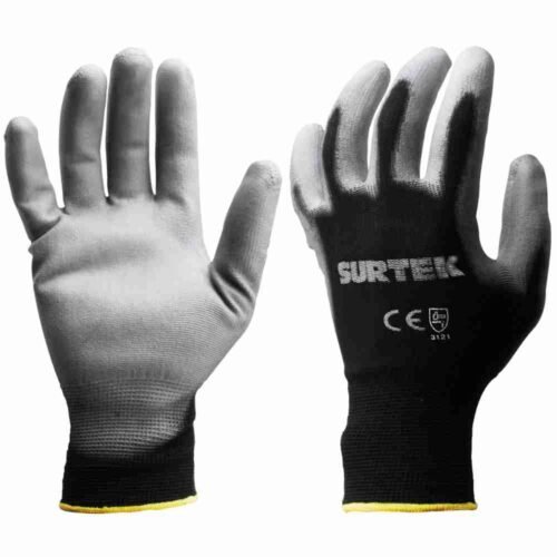 Guantes de Nylon con recubrimiento de poliuretano talla mediana