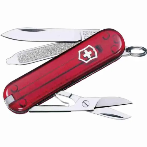 NAVAJA CLASSIC SD ROJO TRANSPARENTE