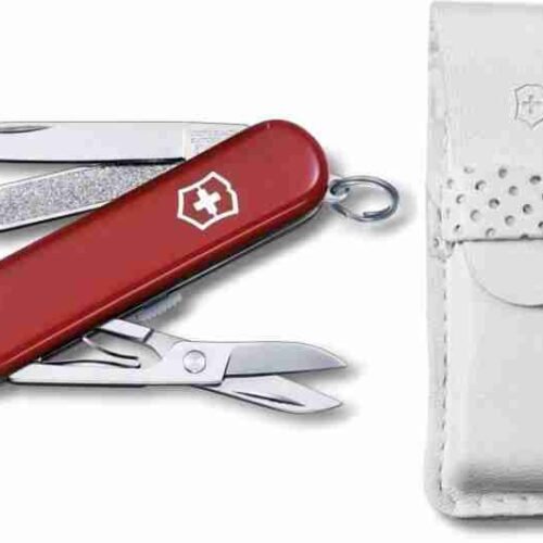 SET SIGNATURE ROJA 7 USOS C/ FUNDA PIEL BLANCA