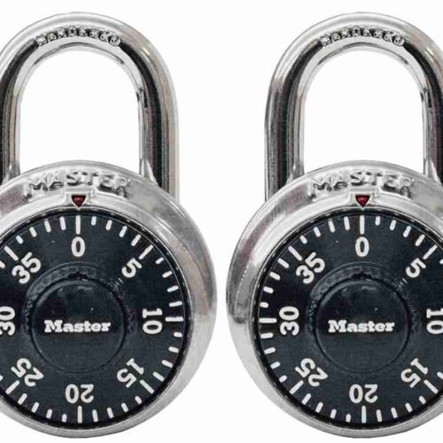 KIT 2 CANDADO COMBINACION CARA NEGRA GANCHO 3/4