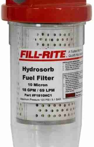 FILTRO CON RECIPIENTE TRANSPARENTE Y DRENAJE HYDROSORB 18GPM