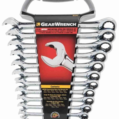 JUEGO LLAVES CON MATRACA METRICAS 12PZ GEARWRENCH