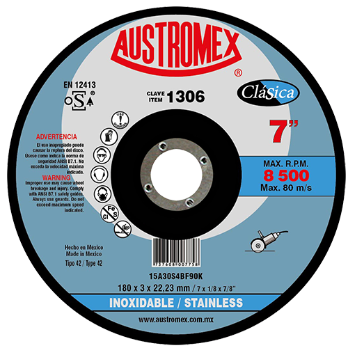 DISCO COPA CORTE INOX 7X3/32X7/8
