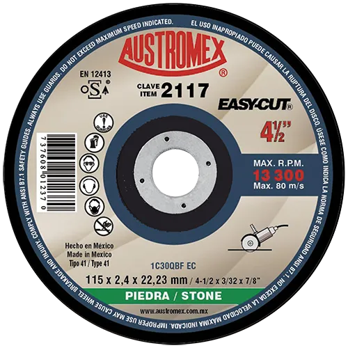DISCO CORTE PIEDRA 4 1/2X3/32X7/8 EASY CUT