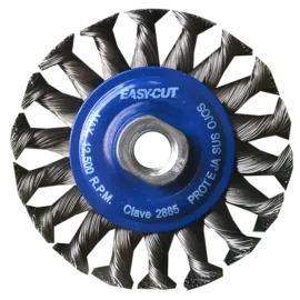 CEPILLO CIRCULAR DE ALAMBRE  TRENZADO 4"