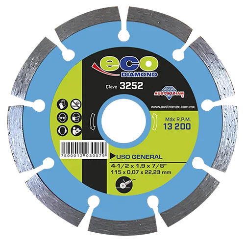DISCOS DIAMANTADOS DE 4 1/2''  AUSTROMEX 3252