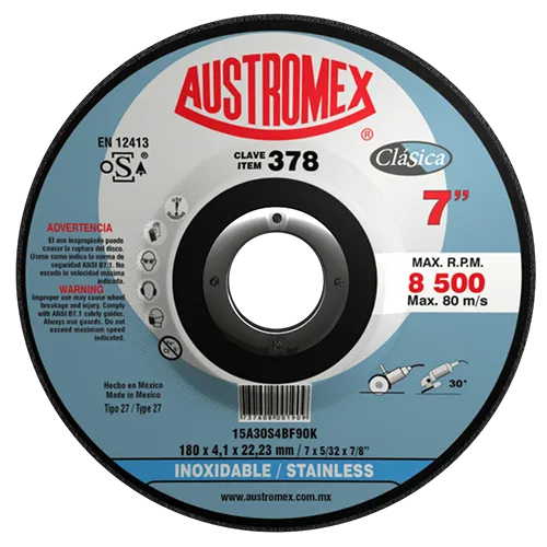 DISCO COPA CORTE-DESBASTE LIGERO INOX 7X5/32X7/8