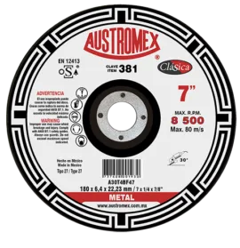 DISCO COPA DESBASTE METAL ALTO RENDIMIENTO 7X1/4X7/8