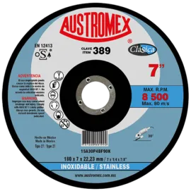 DISCO COPA DESBASTE INOX 7X1/4X7/8 AUSTROMEX