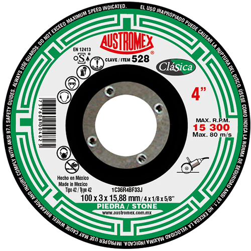 DISCO COPA CORTE PIEDRA 4X1/8X5/8