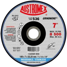 DISCO 7" DESBASTE INOX