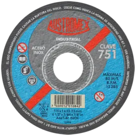 DISCO CORTE INOX INDUSTRIAL 41/2X3/64X7/8
