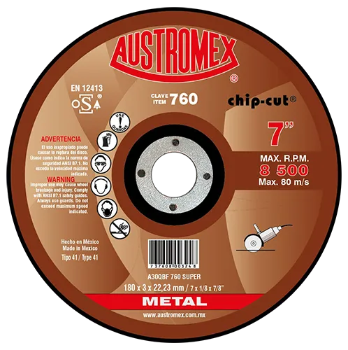 DISCO CORTE METAL 7X3/32X7/8 CHIP CUT