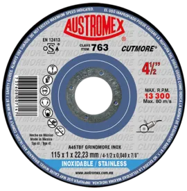 DISCO CORTE INOX 4 1/2X3/64X7/8